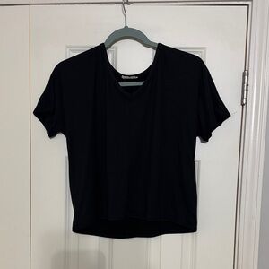 Olivia Rae Black Short Sleeve V-Neck Top